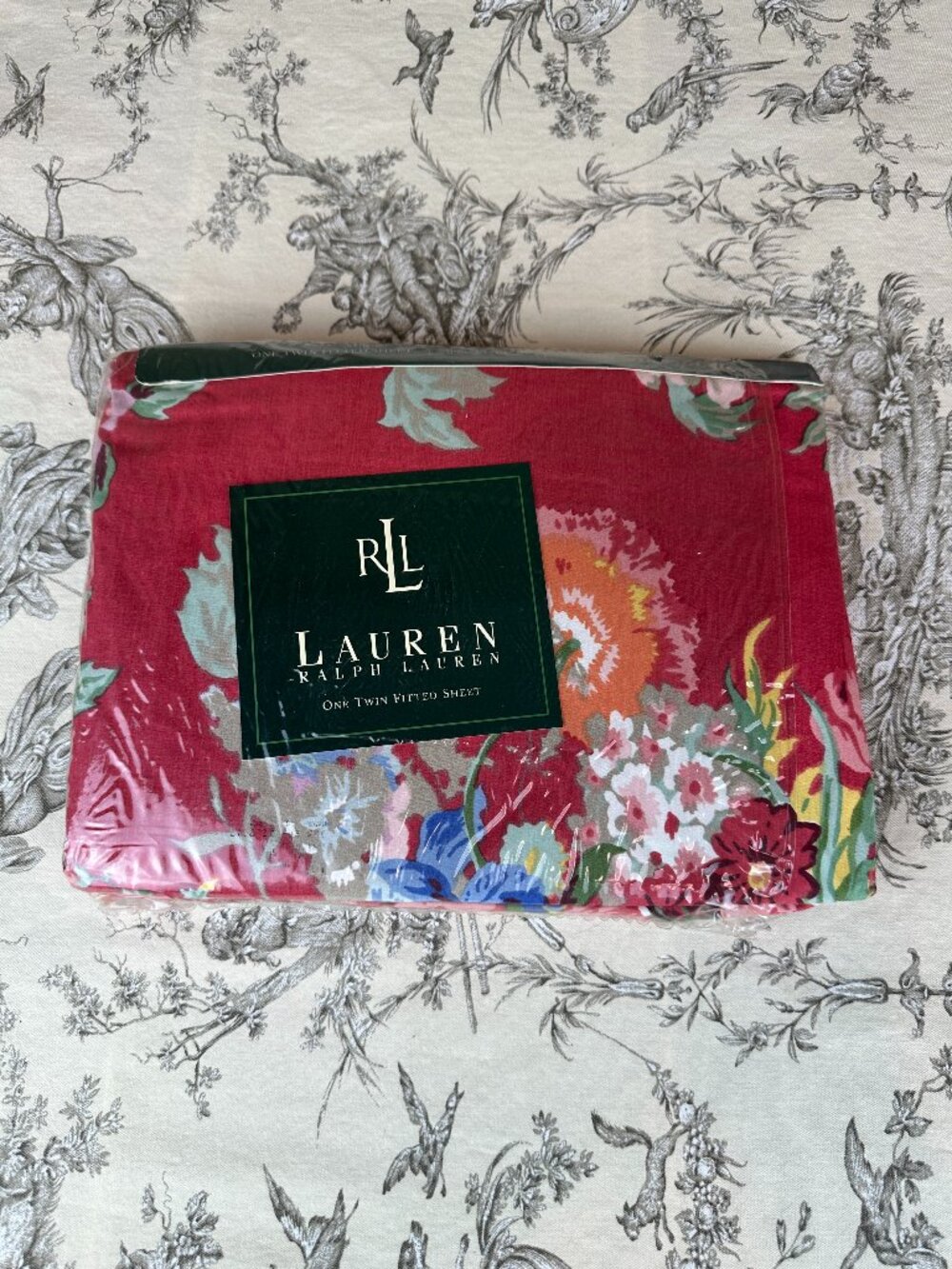 New VTG Ralph Lauren Twin Fitted Bedsheet Beach House Floral